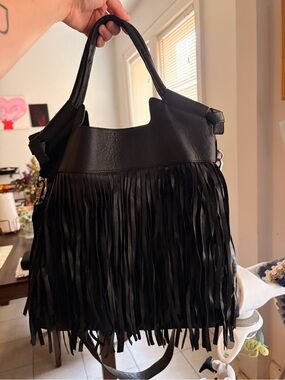 Foley + Corinna Leather Fringe Purse